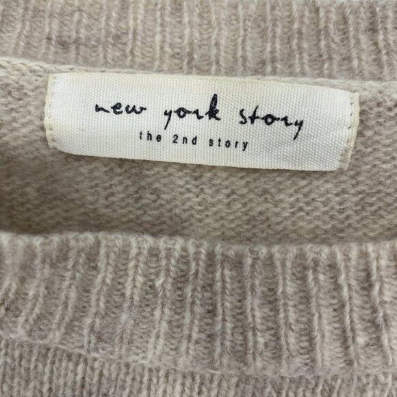 New York Story tan “Green and Gorgeous” sweater - Picture 4 of 11